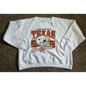 NEW Texas Longhorns Football Pressbox Women's Crewneck Sweater (Large)